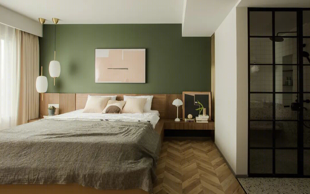 复古绿调的舒适家居设计-53