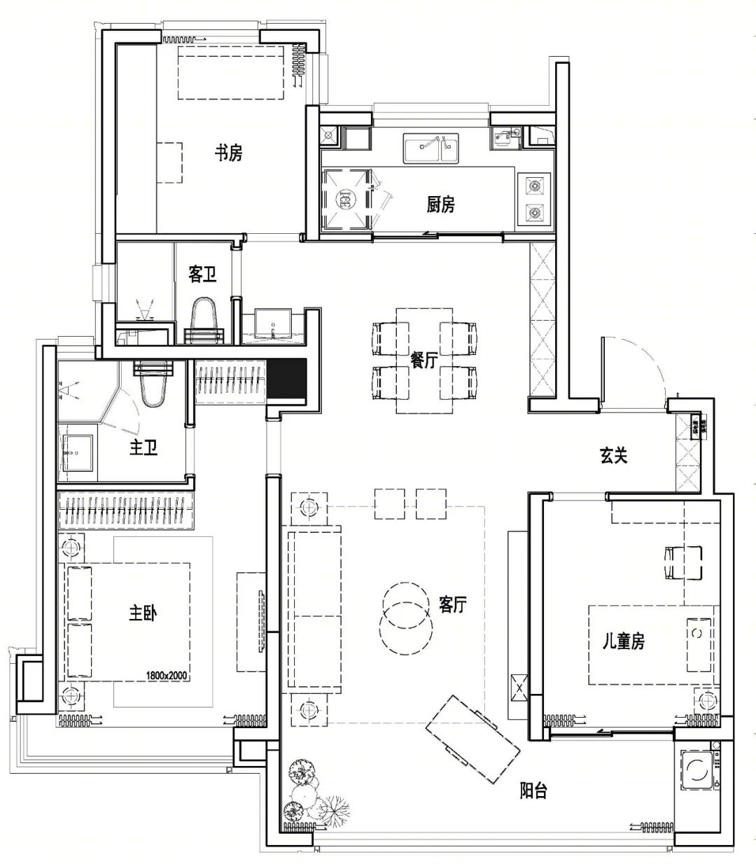 金地·二期峯汇125,150户型样板间丨EH DESIGN GROUP棣赞室内设计团队,棣品软装陈设团队-47