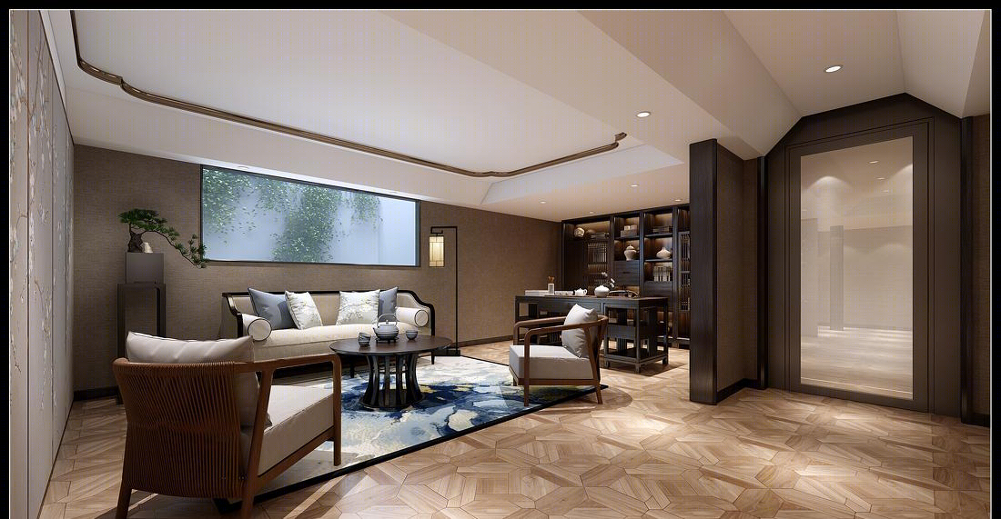 上虞李宅新中式现代娱乐空间-14