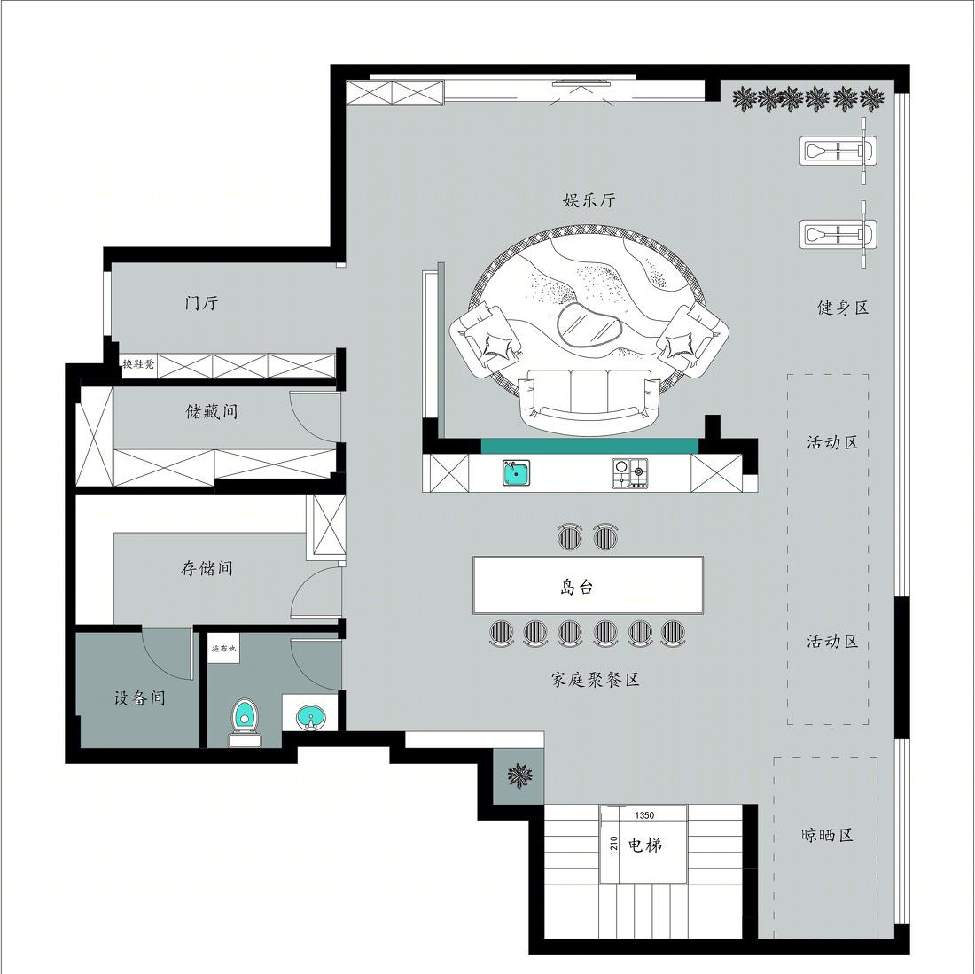 
现代风格底跃二层 -3