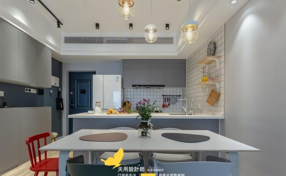 天用设计师丨平层丨天用·两房完美改三房,还能满足大中岛?-15