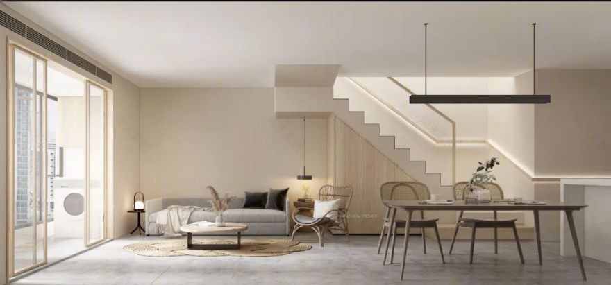 简约 Loft 空间,开放式布局的自然与时尚-8