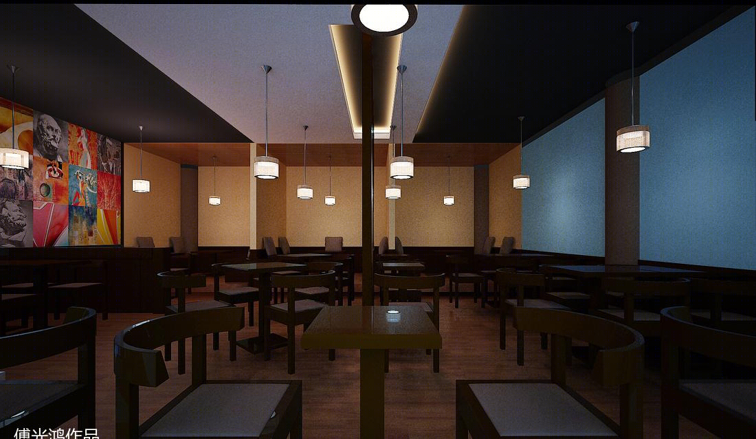 简约中式快餐连锁店设计-12