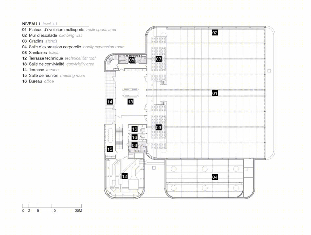 法国米奈斯区现代体育馆丨Bohuon Bertic Architectes-41