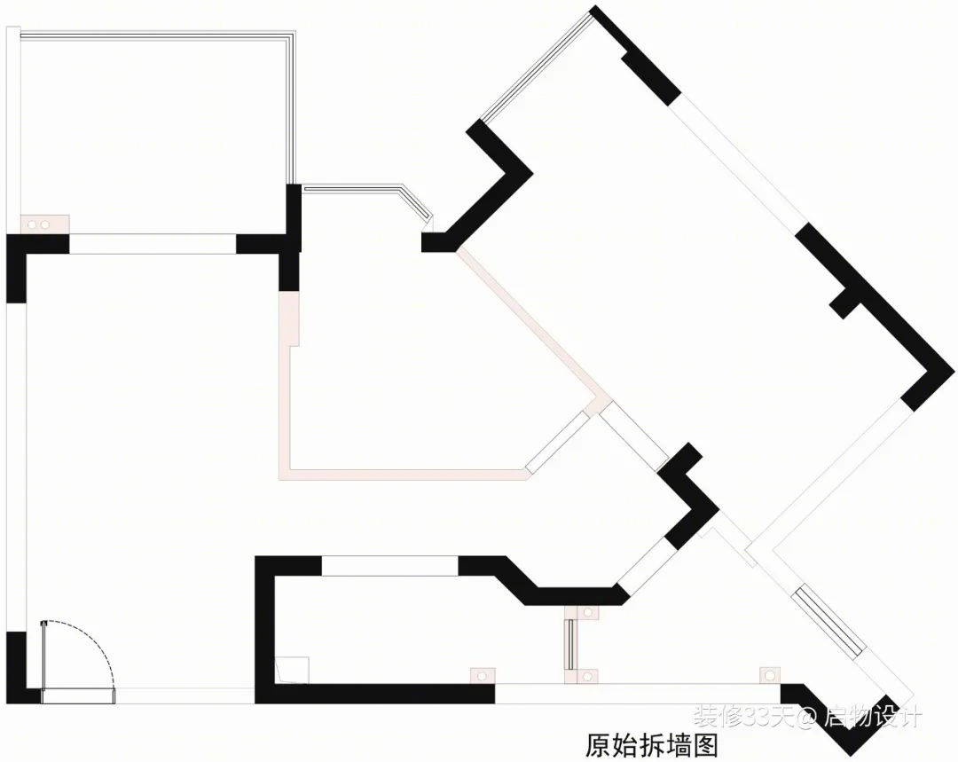 奶油北欧风小户型设计丨中国深圳丨启物设计（深圳）-3