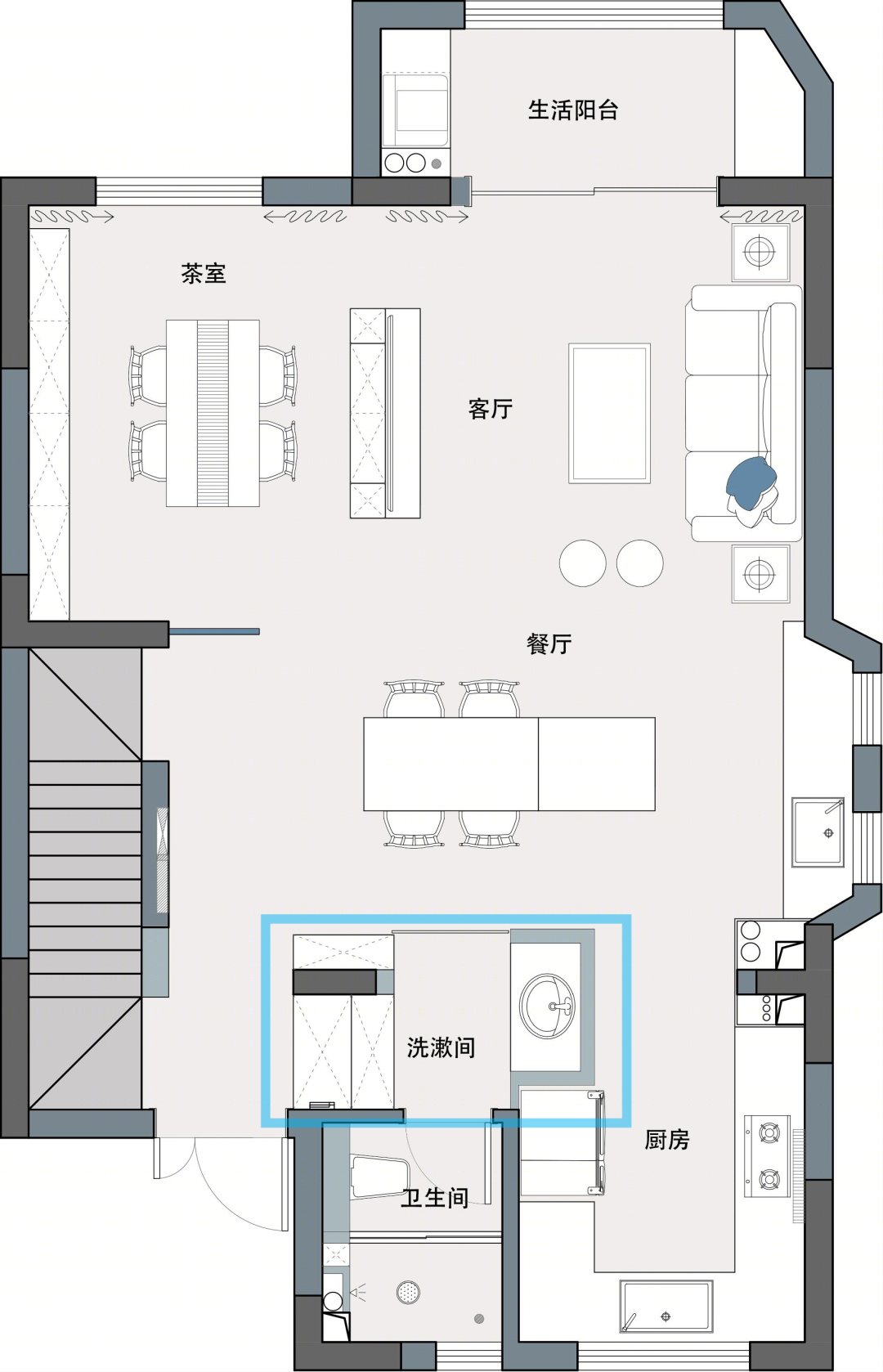 天津 150㎡洋房叠拼改造丨中国天津丨黄镇江-18