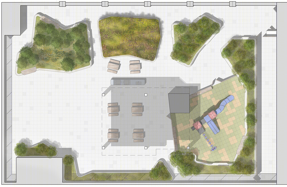 纽约住宅屋顶绿洲 | 多功能公共花园设计与实现-20