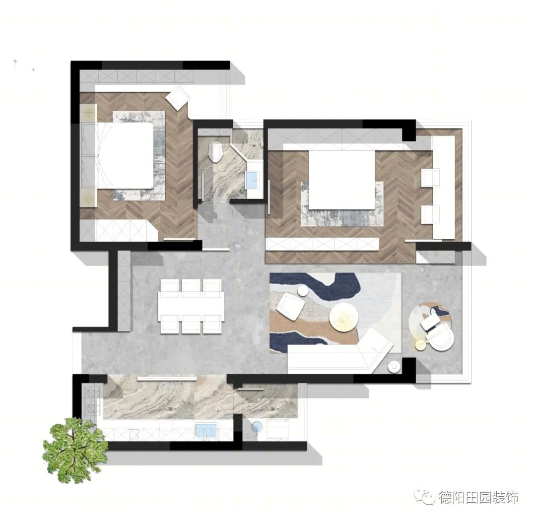 梧桐苑户型解析丨中国德阳丨德阳田园装饰-41