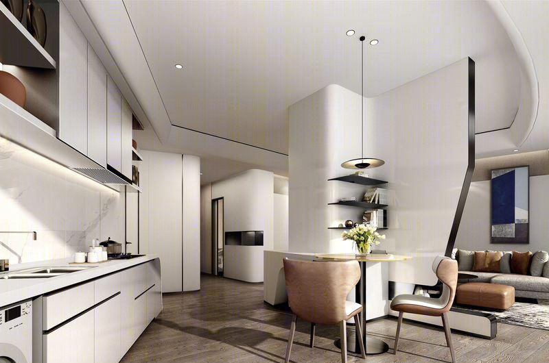 宁波富茂大厦公寓项目 | 弧形建筑的室内设计美学-5