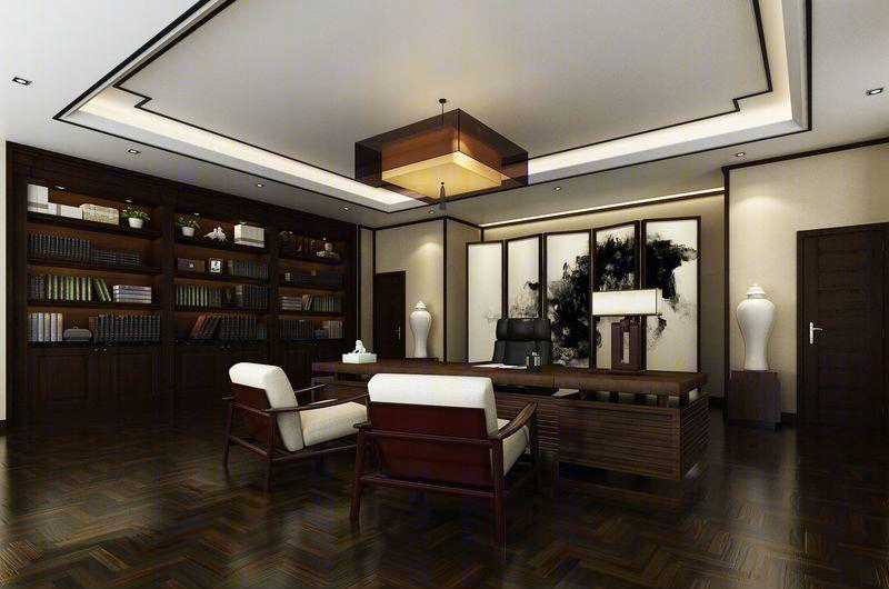 盐城龙发集团展厅极简黑白弧形设计-3