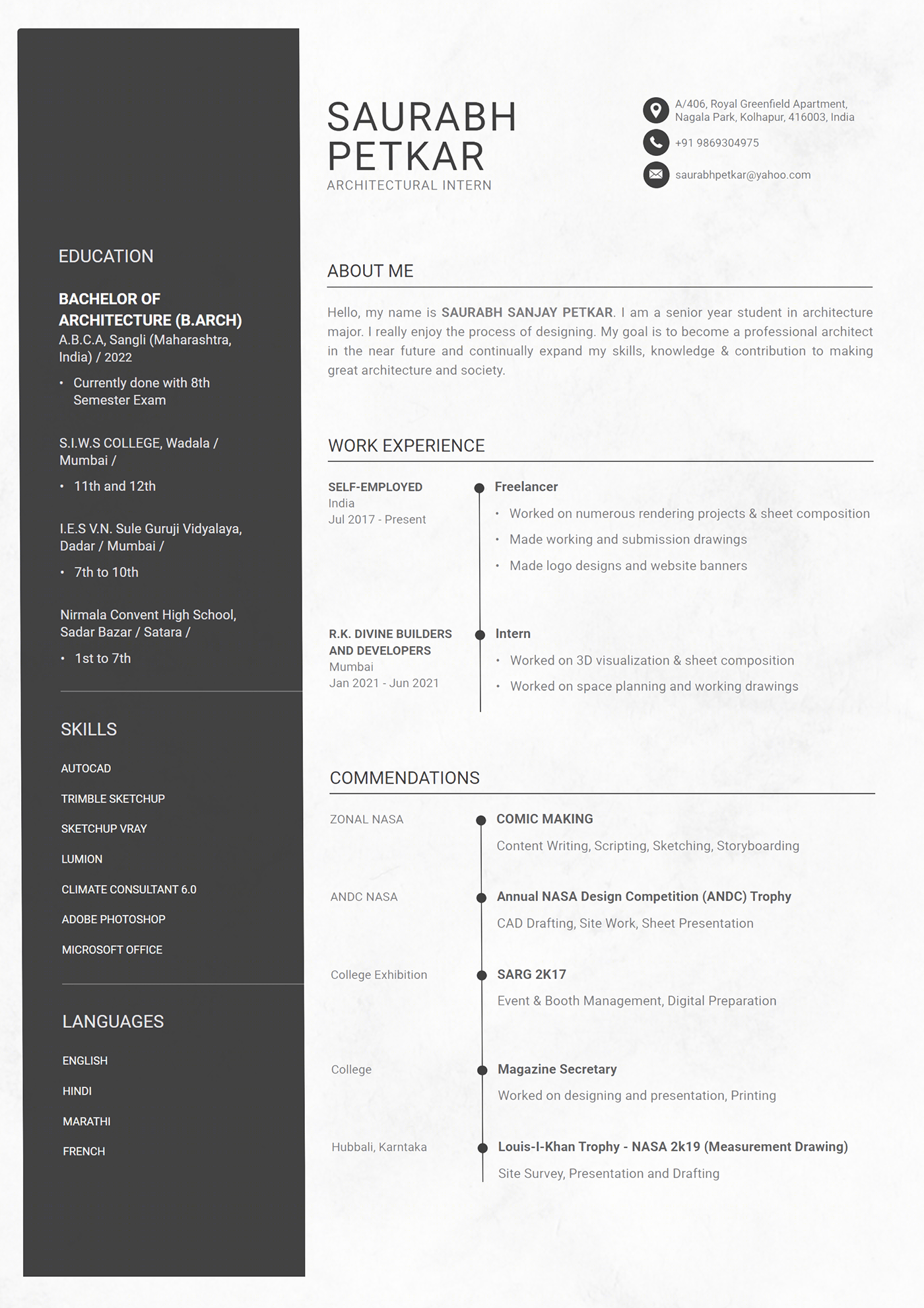 Internship Portfolio Saurabh Petkar-1