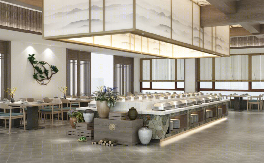 竹海荷香,静品人生——隐享自助餐厅设计-39
