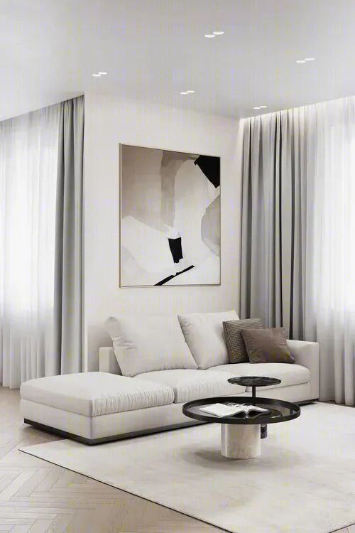 莫斯科 55㎡极简公寓丨俄罗斯莫斯科丨Dzerassa Design-3