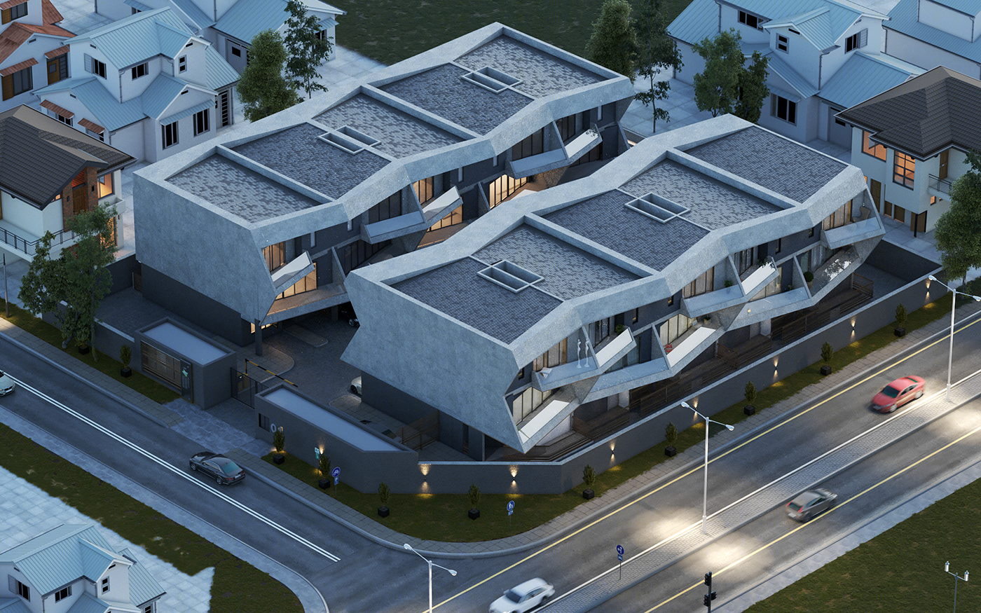 Anastasiya Gushchina丨别墅丨Residential Development (Terraces)-3