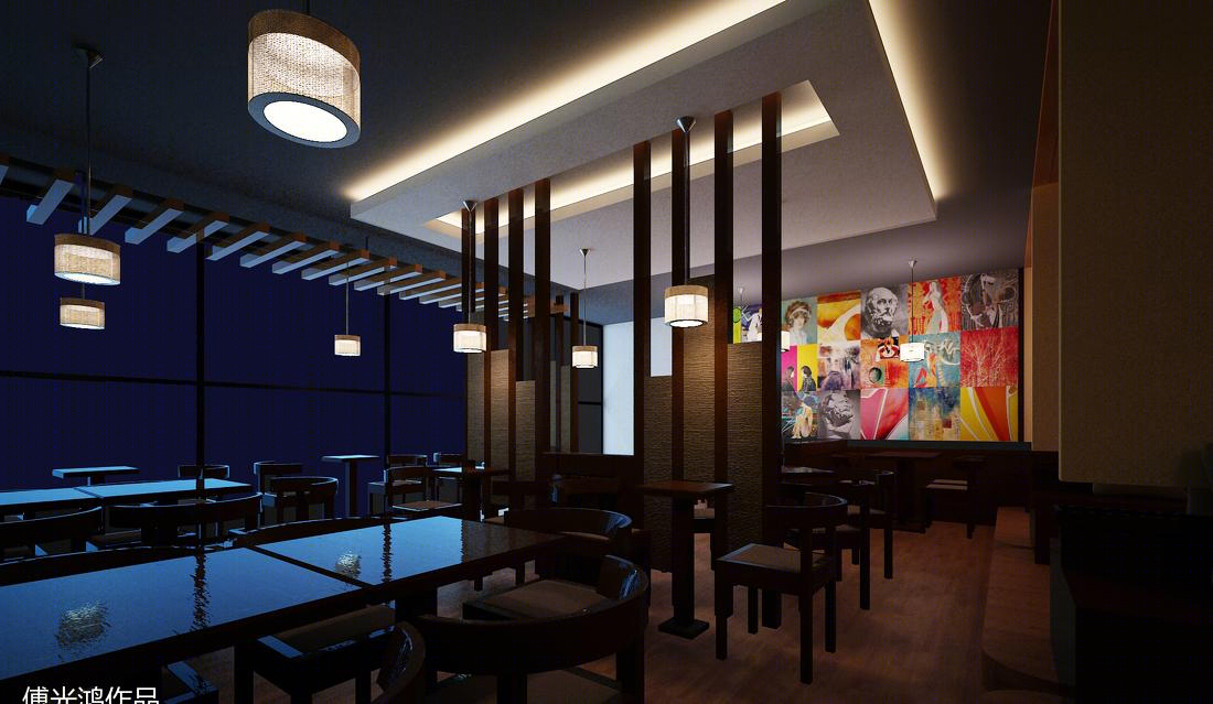 简约中式快餐连锁店设计-14