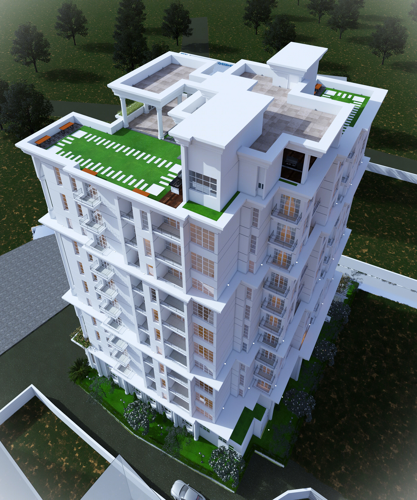 Anastasiya Gushchina丨公寓建筑丨Classical high-rise building-1