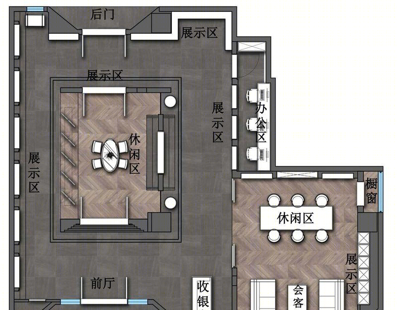 合肥英特纳金属整装门展厅设计-22