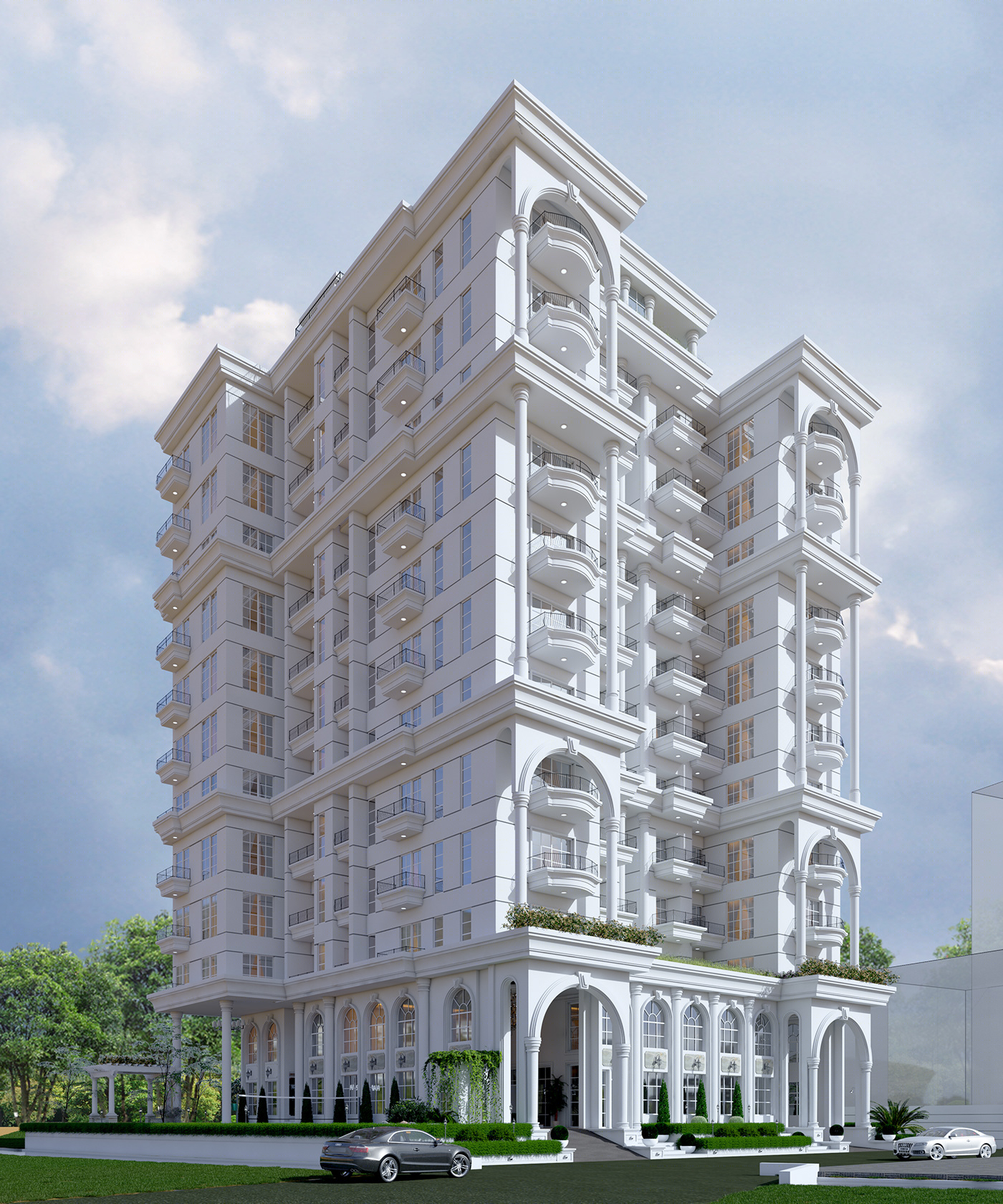 Anastasiya Gushchina丨公寓建筑丨Classical high-rise building-2