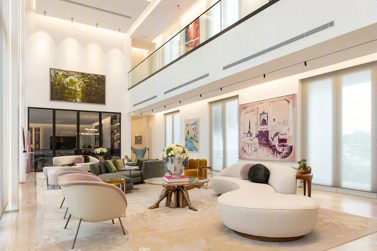 流线型明亮艺术美式简约住宅设计丨万盖美式建筑-16