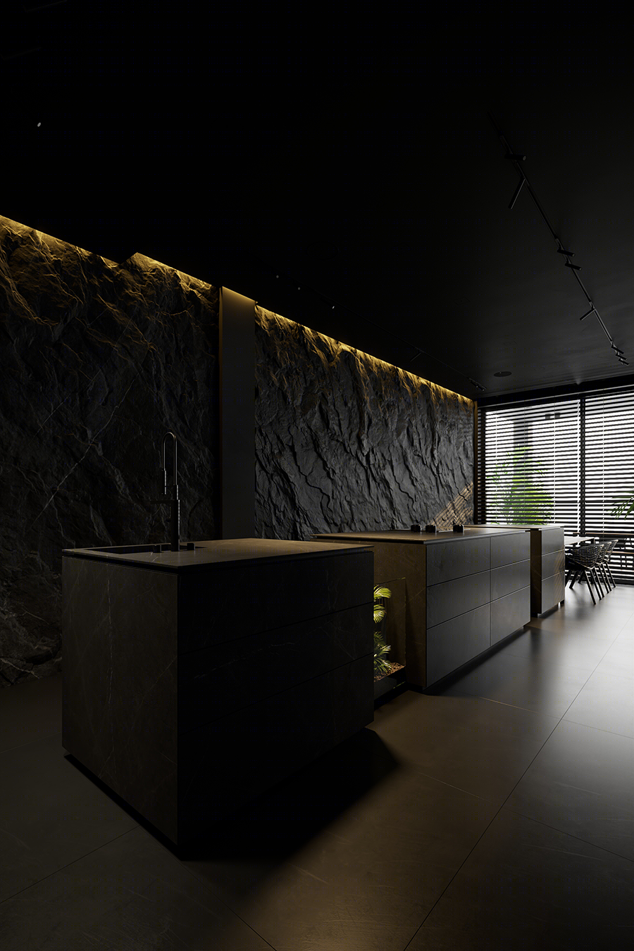 高级黑++自然绿家居空间设计丨Igor Sirotov Architects-13