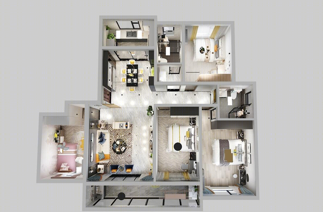 
轻奢售楼处样板间设计方案 -0