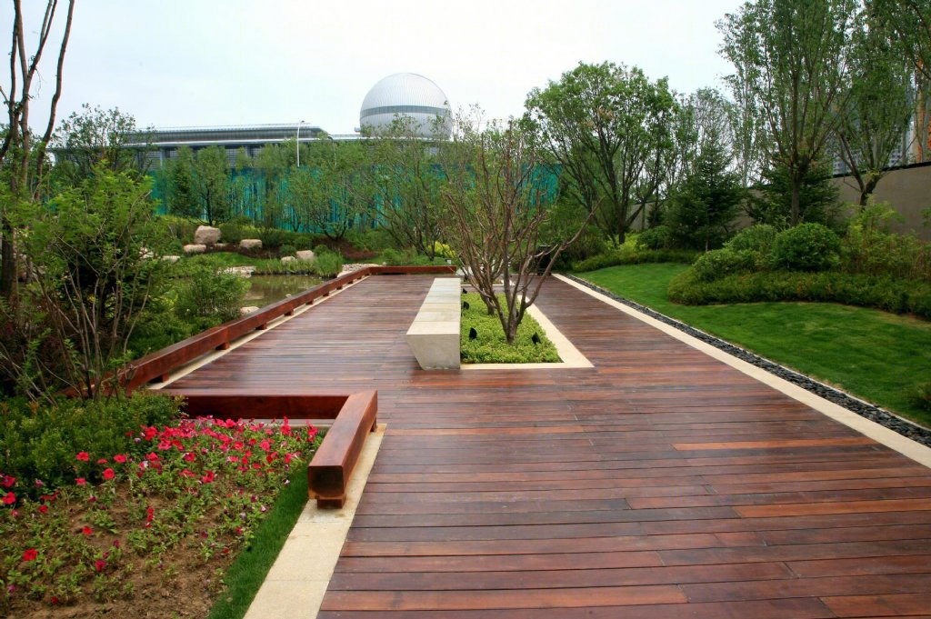 包头富力城展示区新中式景观设计-16