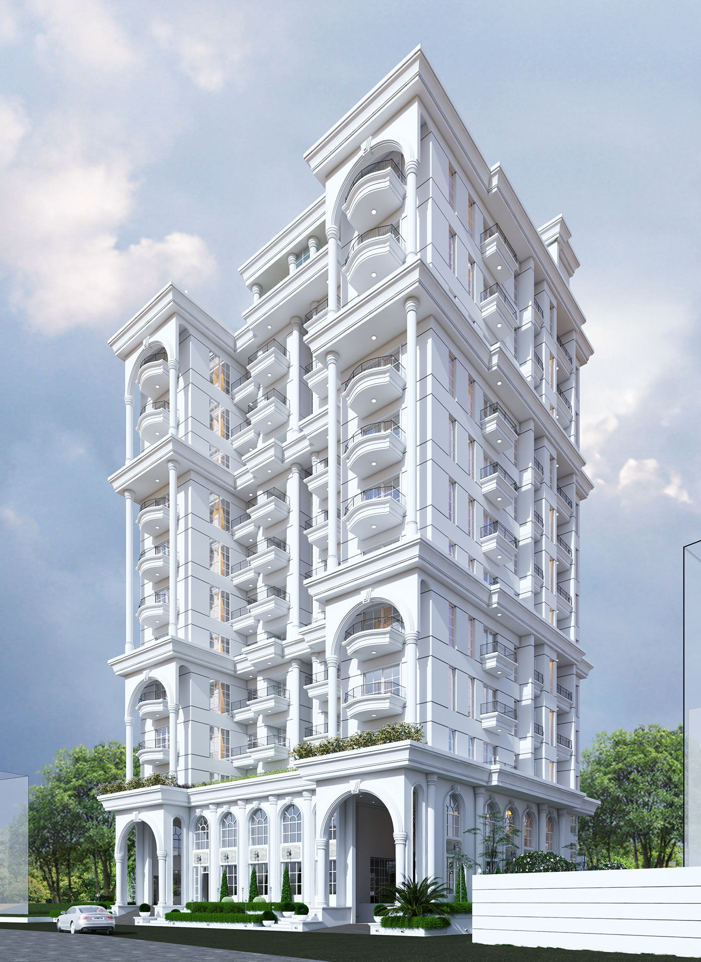 Anastasiya Gushchina丨公寓建筑丨Classical high-rise building-3