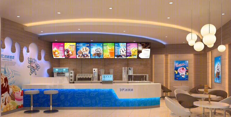 杭州昌美冰淇淋店 | 休闲时尚，明亮色彩，陈列摆放考究-13
