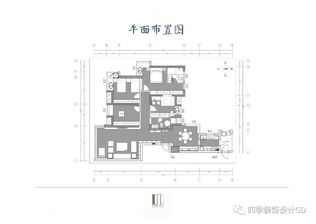 国贸润园 180㎡新中式大家庭空间设计-66