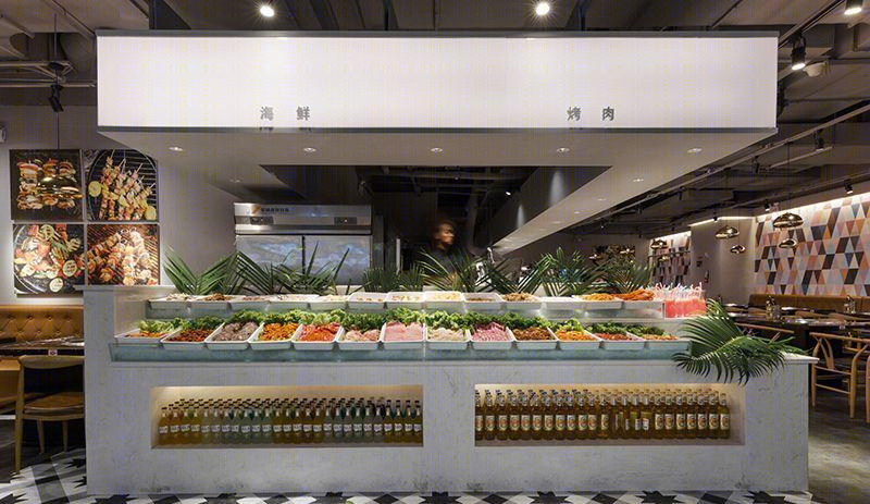 成都巴比叩烤肉店 | 年轻时尚的经济型自助餐饮设计-21
