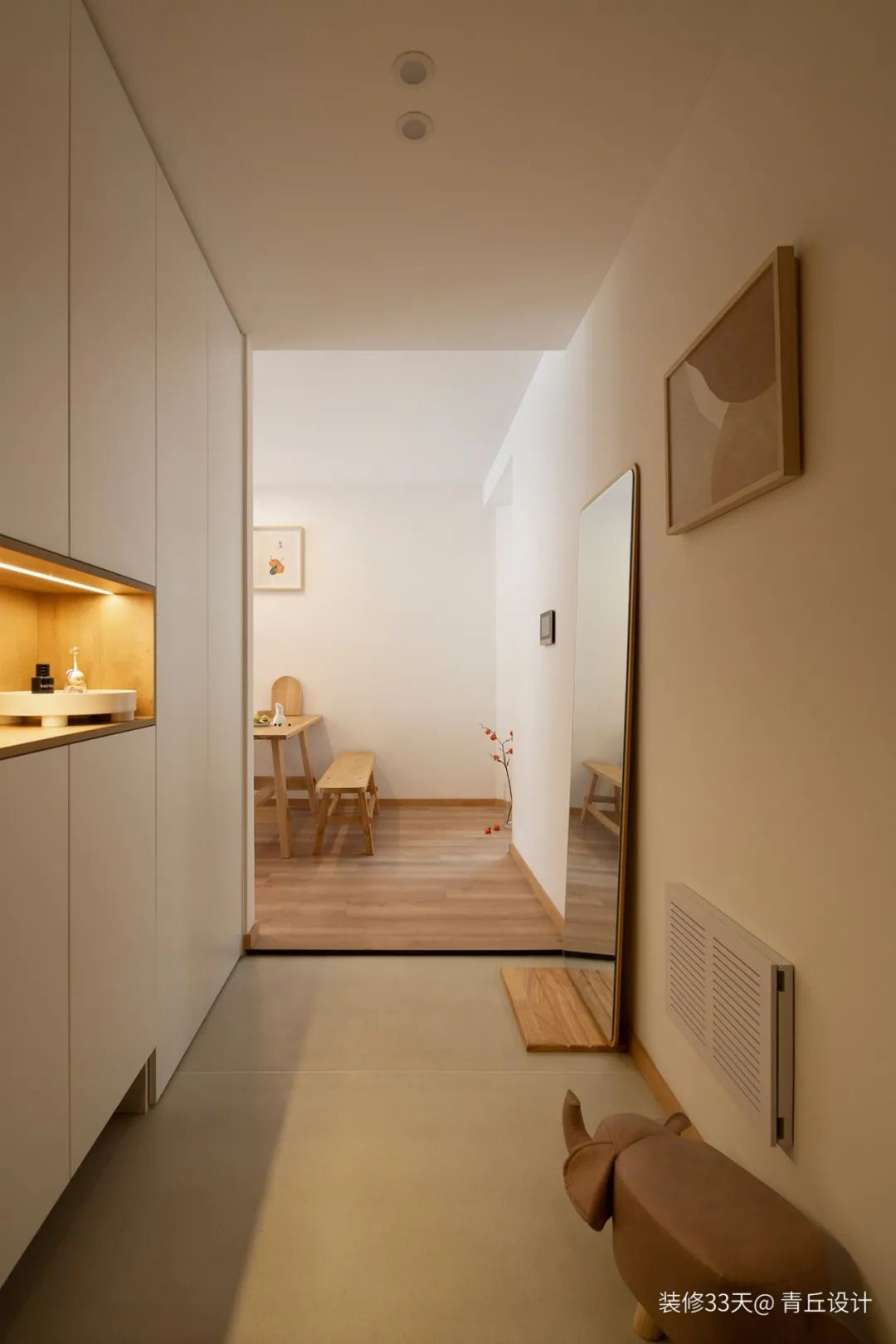 自然原木简约三室丨中国成都丨青丘设计-7