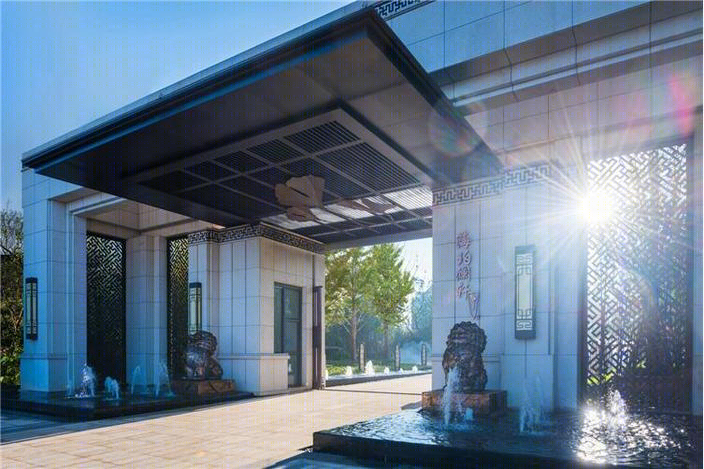昆明绿地海珀澜庭新中式别墅花园-16
