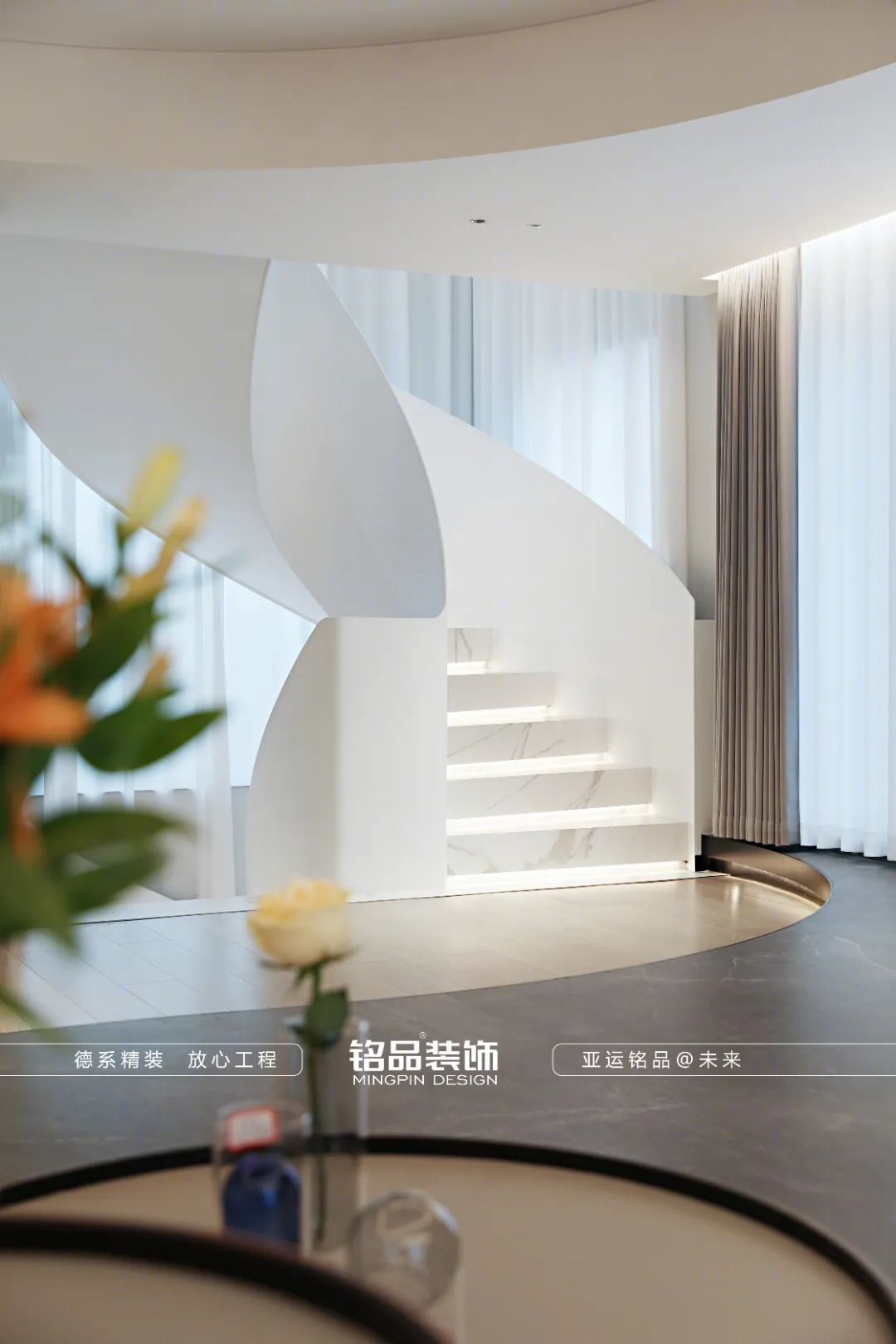 富阳旋转楼梯别墅丨中国杭州丨铭品装饰-0