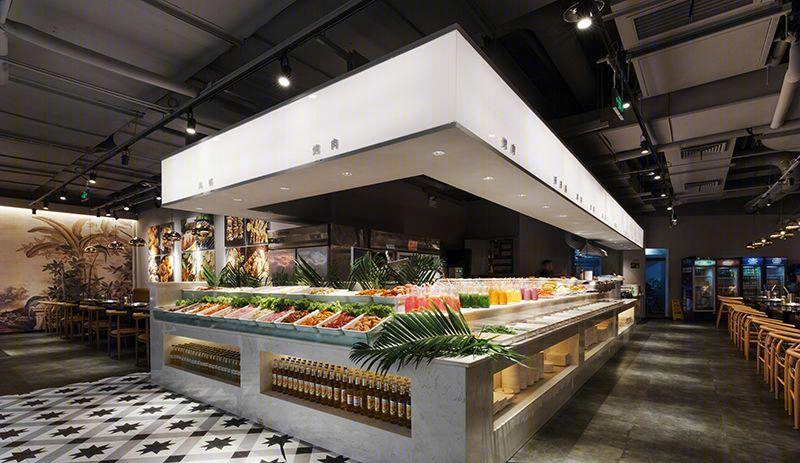 成都巴比叩烤肉店 | 年轻时尚的经济型自助餐饮设计-23