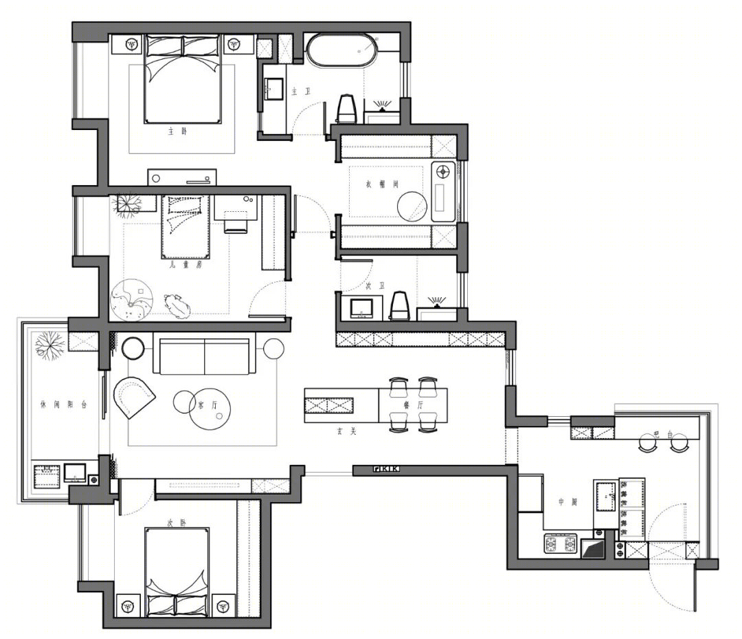 云尖设计 | 联投驿园 137m²现代婚房，精装房改造的典范-37