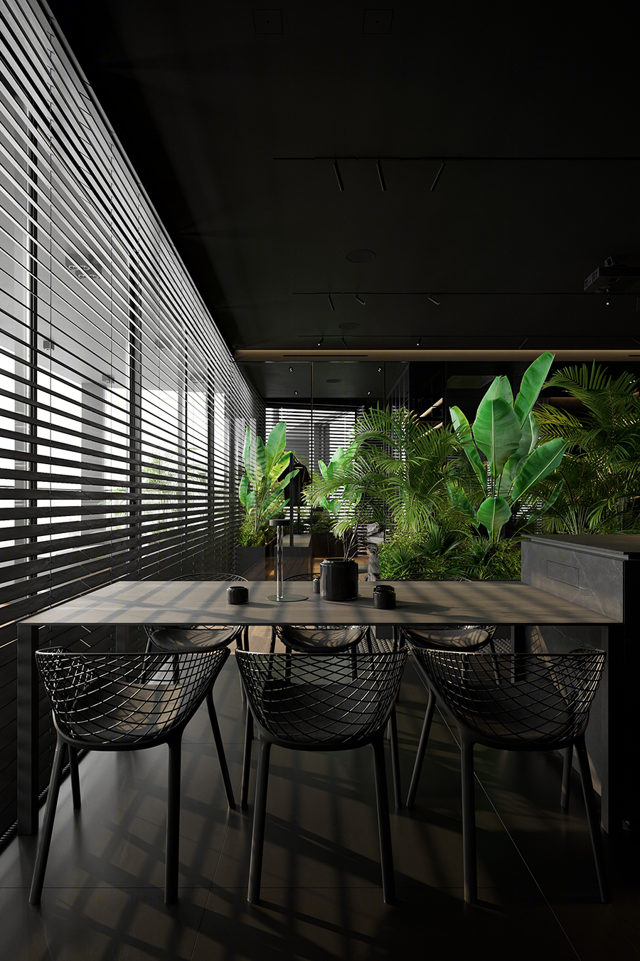 高级黑++自然绿家居空间设计丨Igor Sirotov Architects-16