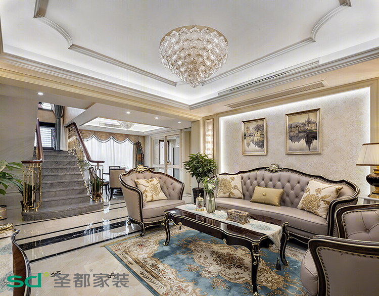 金地天逸 200㎡欧式 LOFT丨中国杭州丨圣都家居装饰有限公司-1