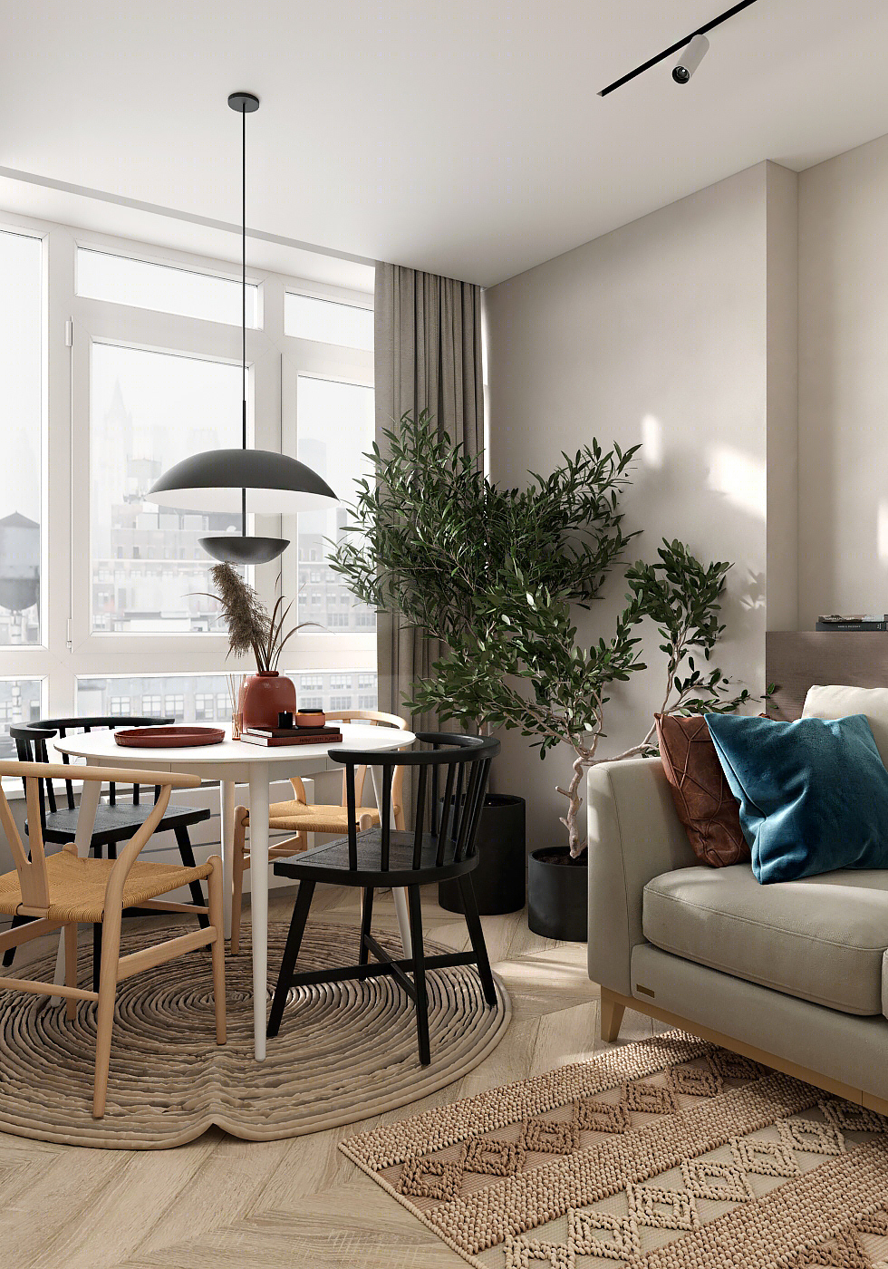 Anastasiya Gushchina丨平层丨Kitchen-living room design for a young couple-3