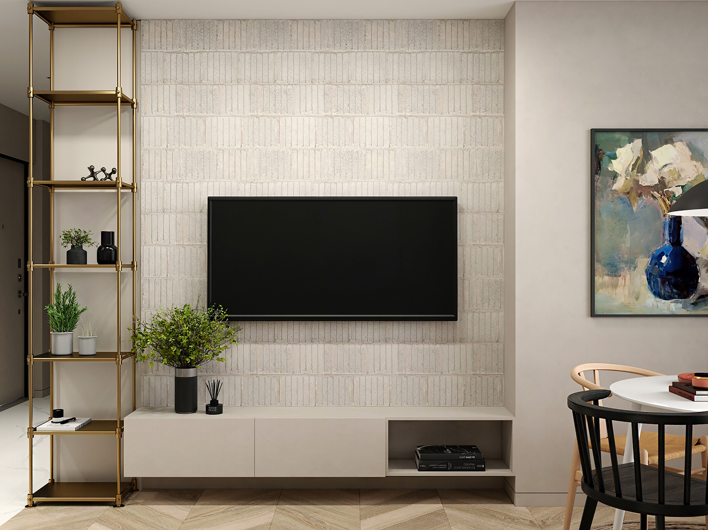 Anastasiya Gushchina丨平层丨Kitchen-living room design for a young couple-4