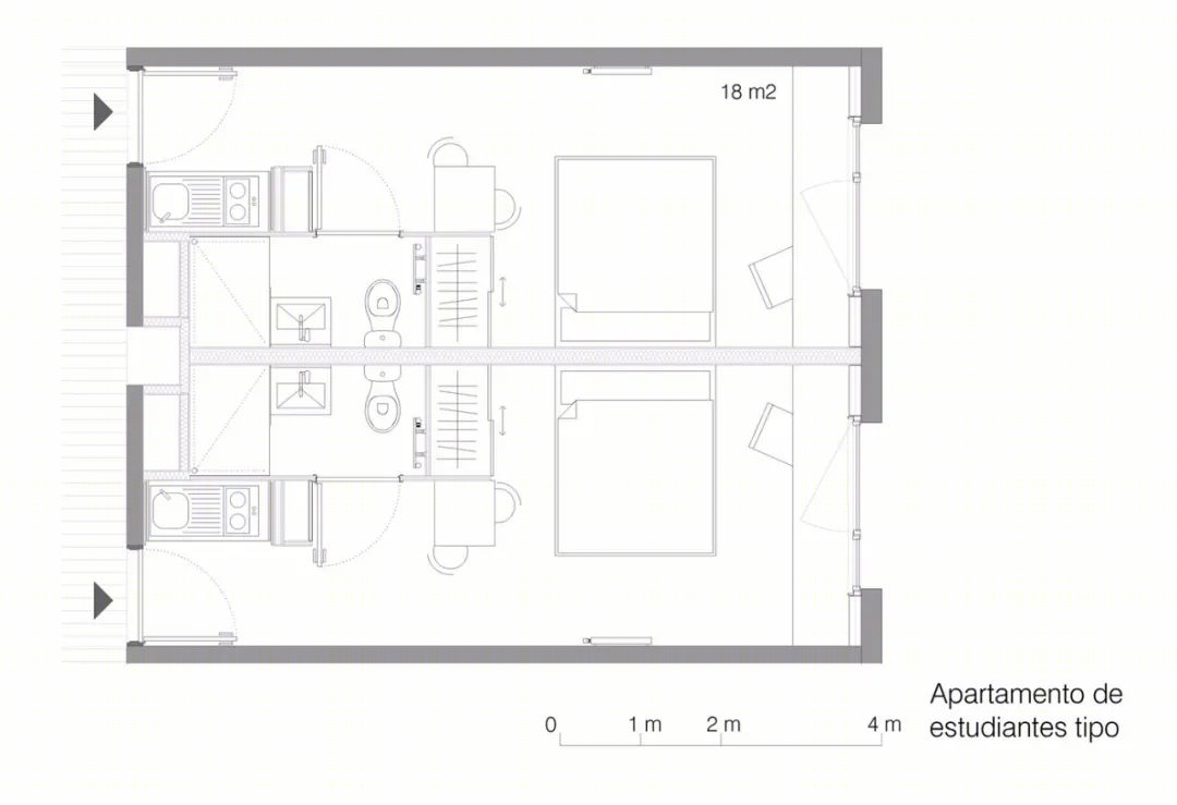 ESMA 学生公寓设计丨美国丨Mateo Arquitectura-41