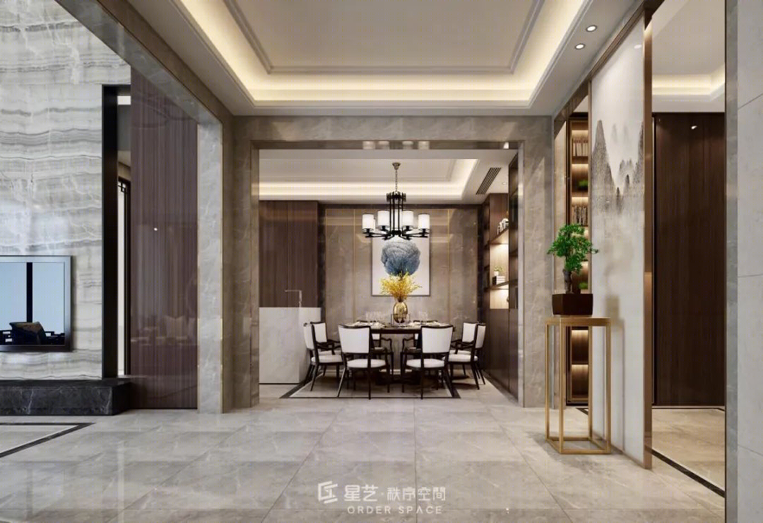 广州龙湖天宸原著新中式风格家装设计丨中国广州丨星艺装饰设计事务所-23