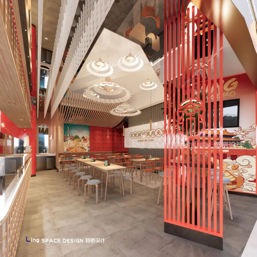 京腔调 · 宫廷国潮风餐饮空间设计丨中国兰州丨翎栖设计-175