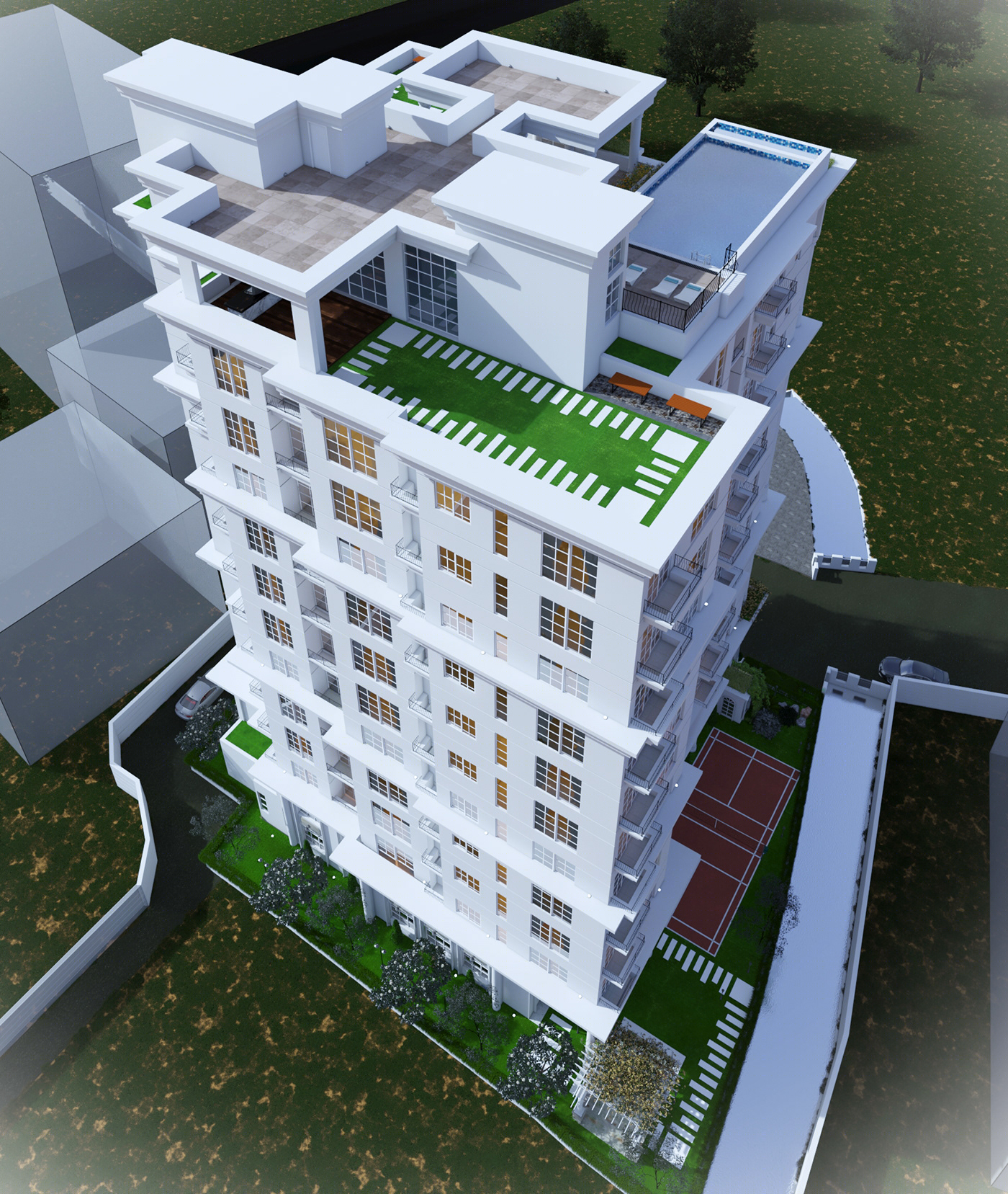 Anastasiya Gushchina丨公寓建筑丨Classical high-rise building-5
