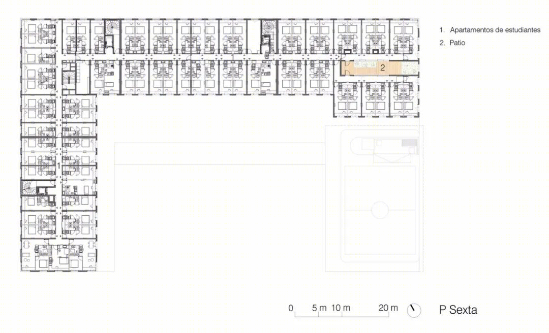 ESMA 学生公寓设计丨美国丨Mateo Arquitectura-44