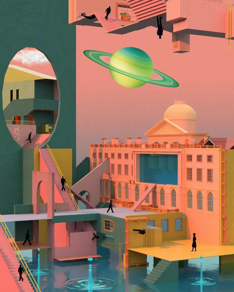 梦幻色彩的 3D 艺术盛宴-9