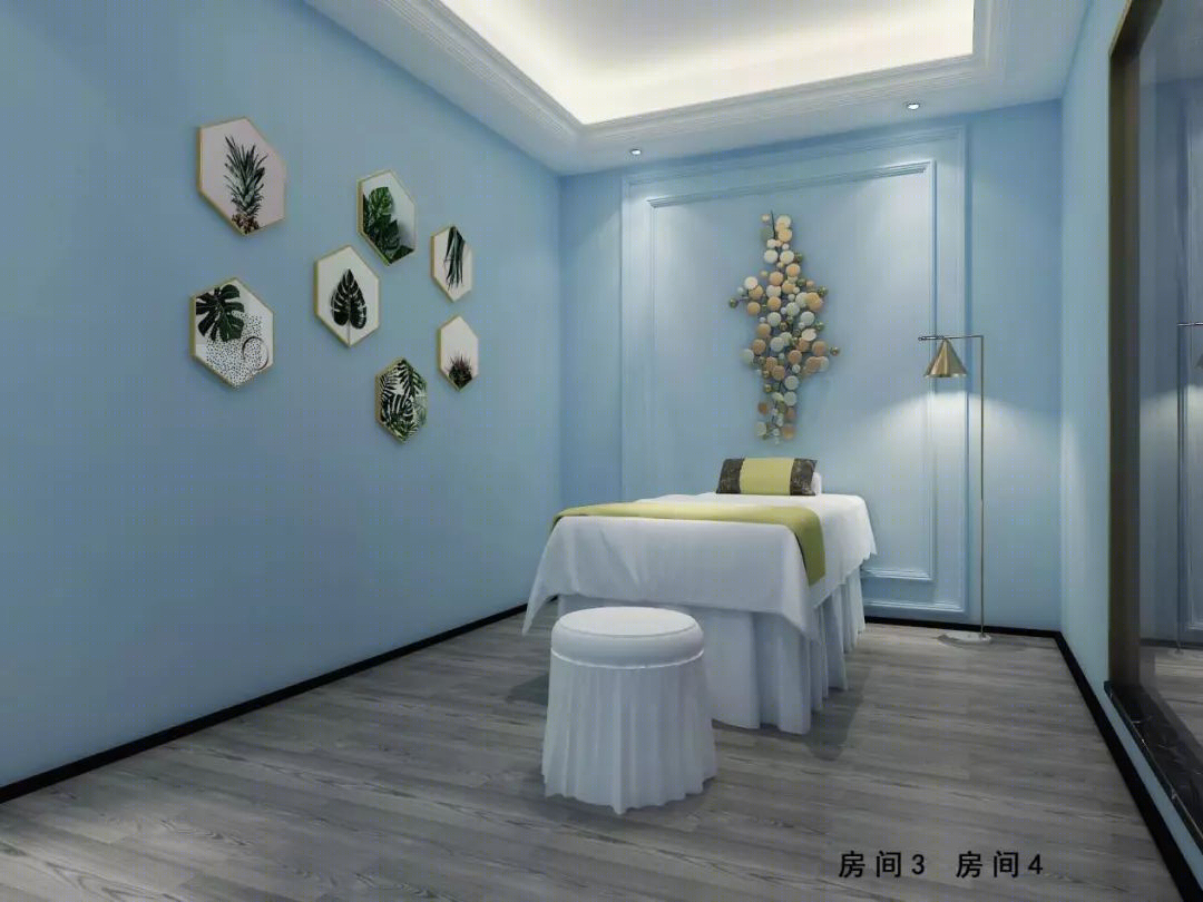 南国鼎峰打造简约美容美发空间,白色与浅蓝营造清新氛围-34