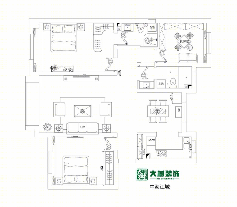 中海江城美式轻奢风格 温馨高级之家-3