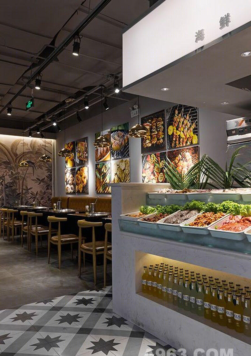 成都巴比叩烤肉店 | 年轻时尚的经济型自助餐饮设计-27