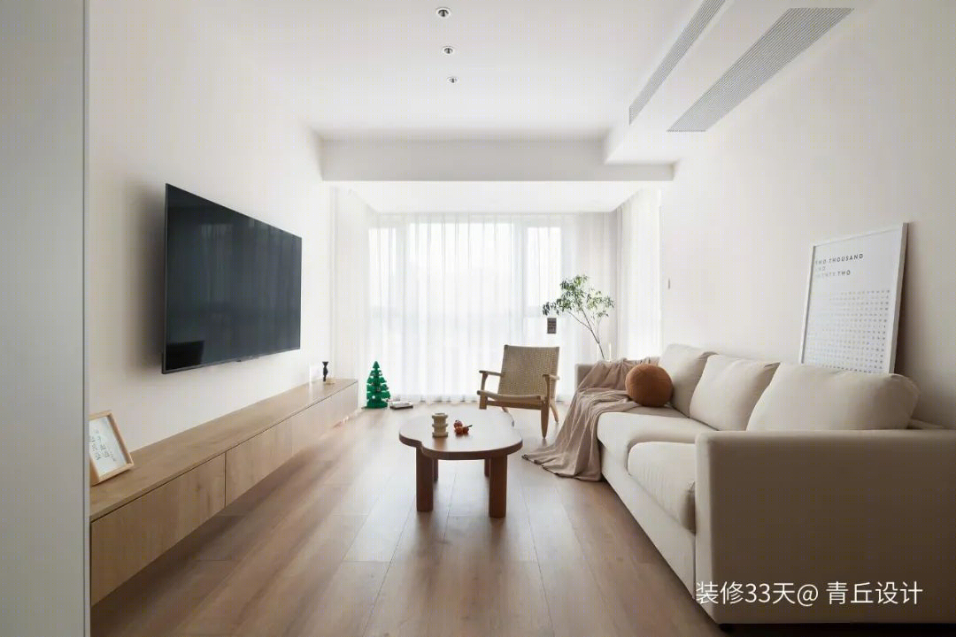 自然原木简约三室丨中国成都丨青丘设计-13