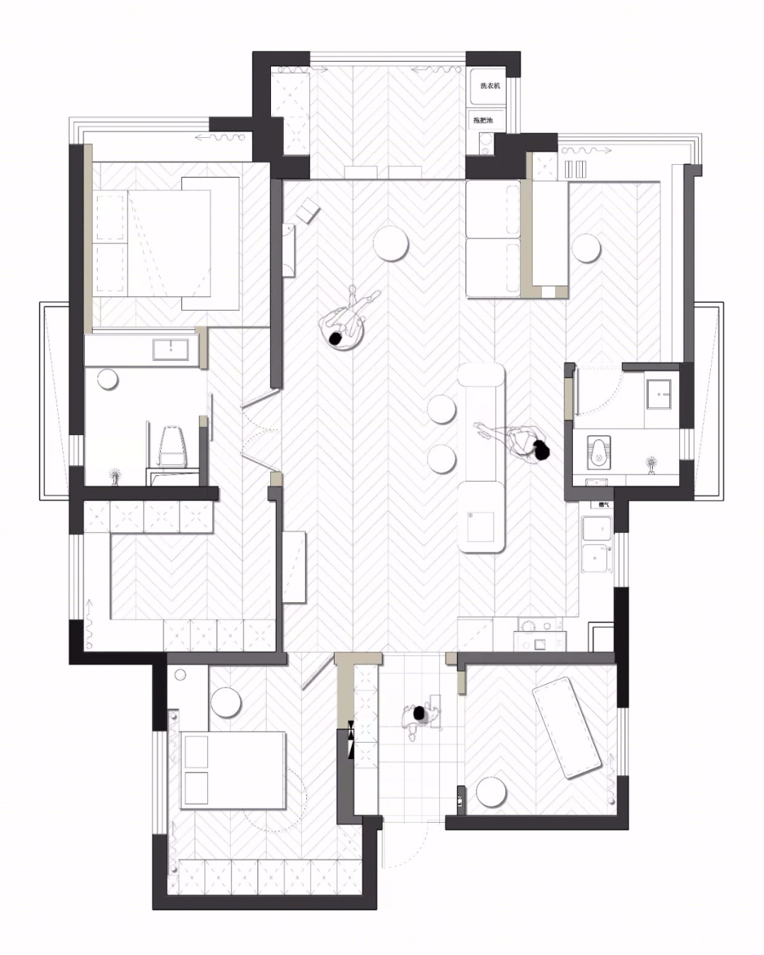 广州绿地•珑玥府 · 清和一舍轻复古空间设计丨中国广州丨Q.H DESIGN TEAM-11